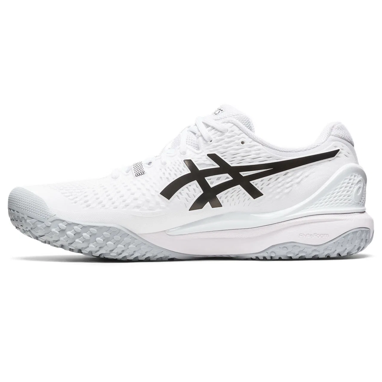 Мужские кроссовки для тенниса «GEL-Resolution 9 OC» от ASICS,  White/Black — фото 4