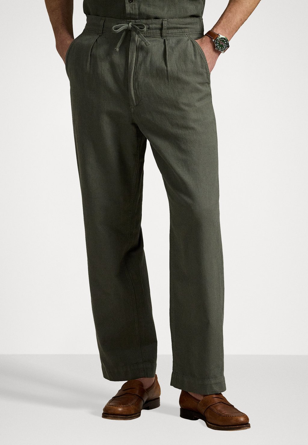 

Чино COTTON LINEN PREPSTER EASY PANT Polo Ralph Lauren, оливковый