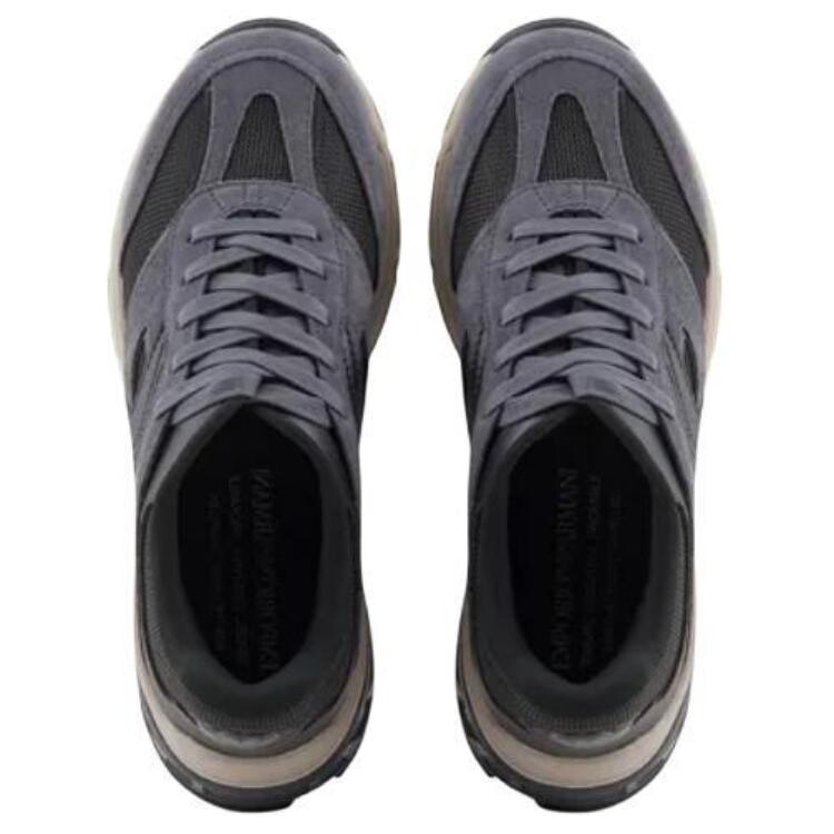Кроссовки EMPORIO ARMANI Travel Business Travel Series Lifestyle Shoes Men Low-top Blue, серый — фото 4