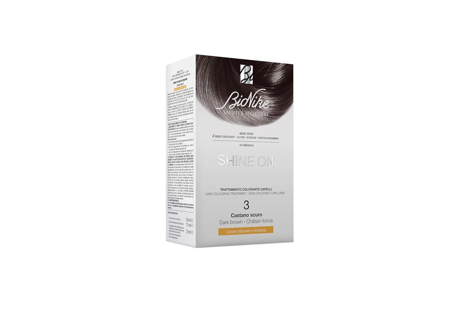Краска для волос «Shine On Treatment Dyes» от BioNike, темно-коричневый 3 Bionike