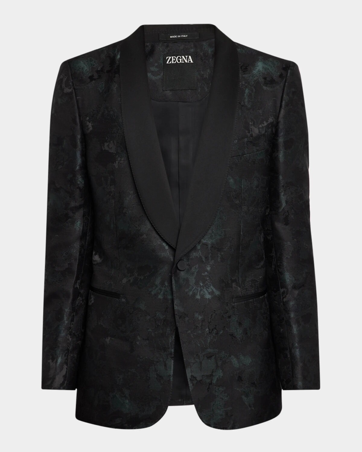 

Мужской жаккардовый смокинг Zegna, цвет Dk Gry Sld