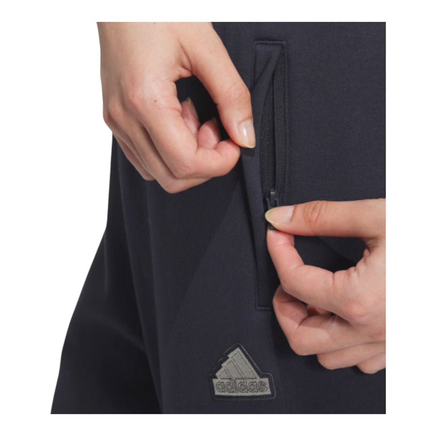 Спортивные брюки (WMNS) adidas FW24 Small Logo Fleece Joggers 'Navy Silver', темно-синий — фото 4