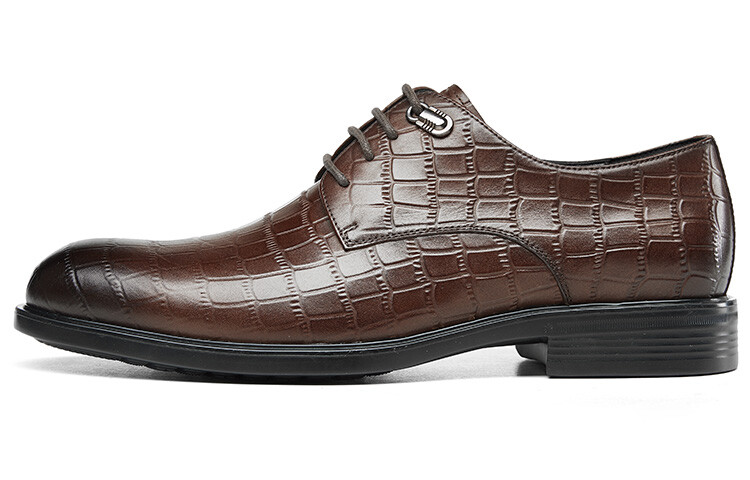 

Туфли KANGNAI Dress Shoes Men Low-Top Brown