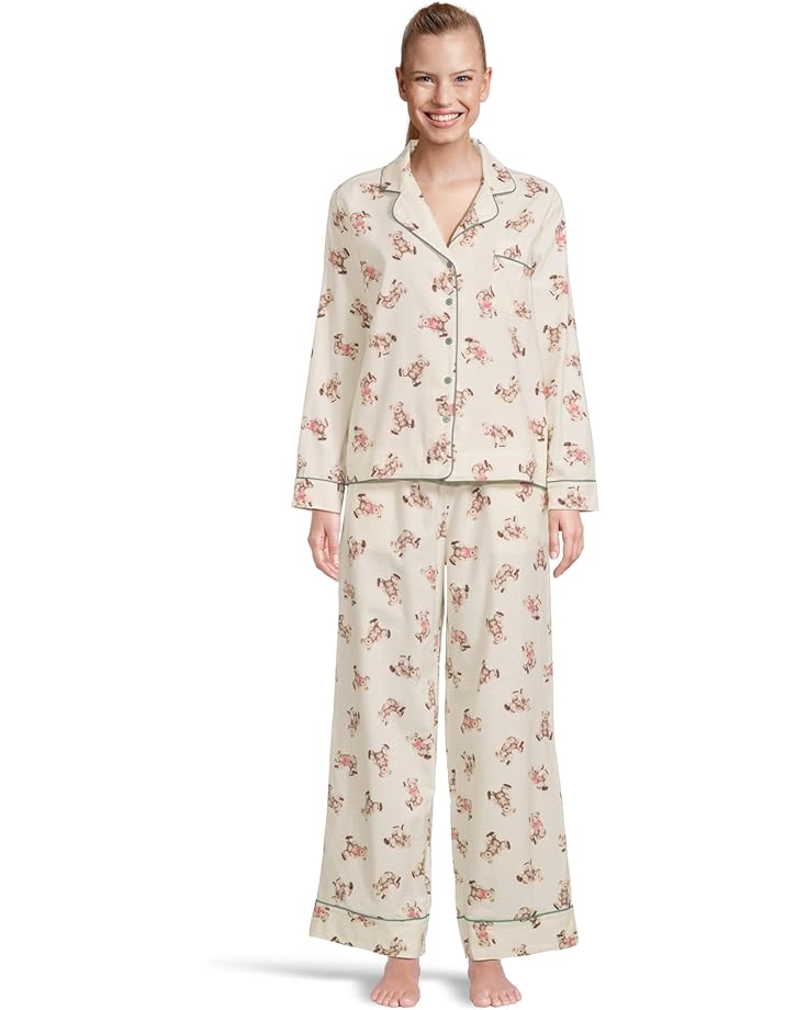 

Женский пижамный комплект HONEYDEW Snooze Mode Long, Ivory Teddies