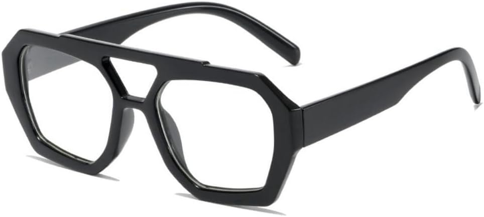 

Ретро солнцезащитные очки с двойной перемычкой для женщин, крупная оправа, леопардовый коричневый градиент, модные солнцезащитные очки для мужчин HYYZZC, C8 Black Clear