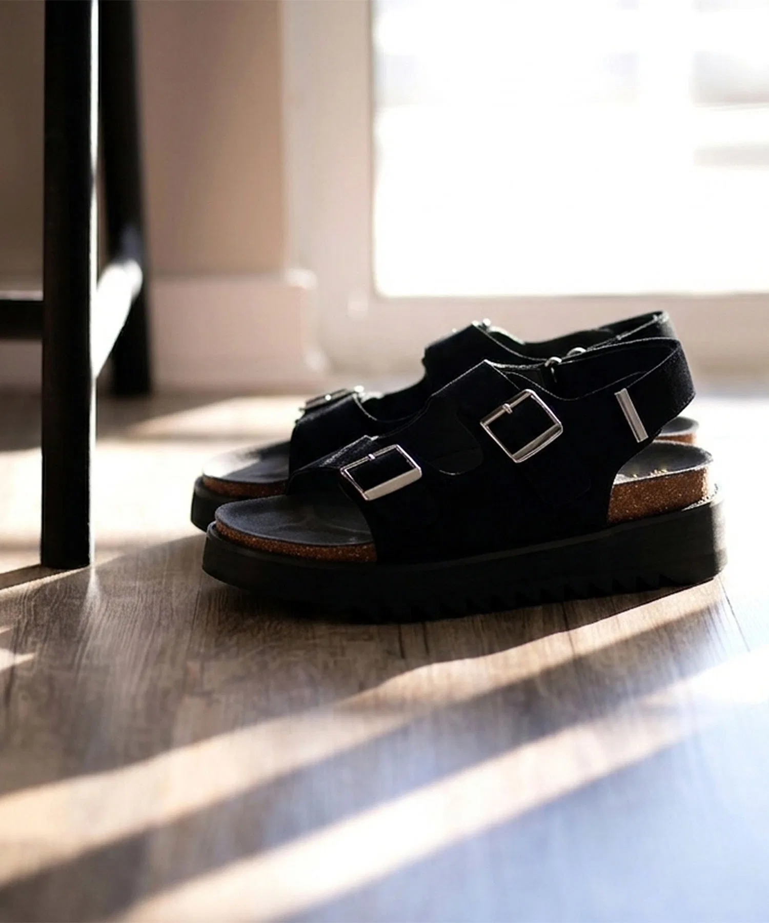 Мужские сандалии Midland Footwears с двойным ремешком и высокой подошвой — фото 2