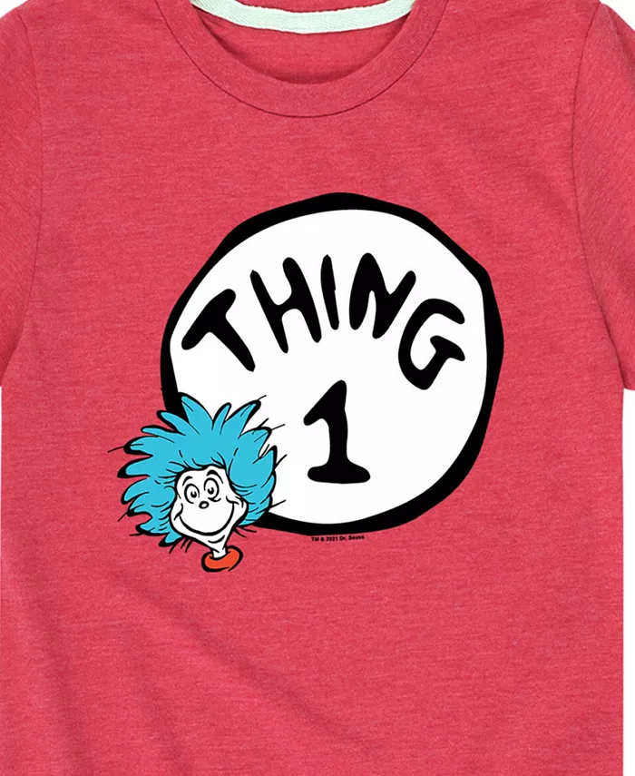 Футболка с принтом Thing 1 для мальчиков Dr. Seuss, красный — фото 3