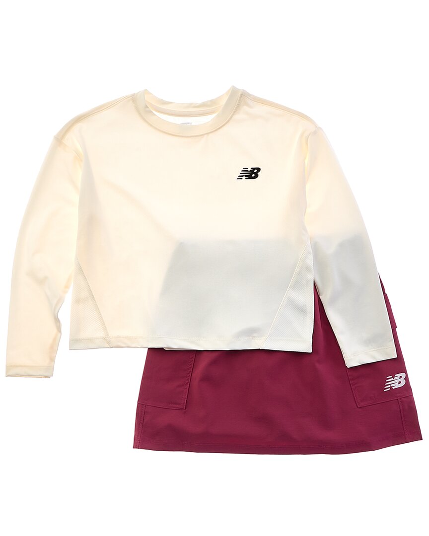 

New Balance комплект из двух предметов: топ и самокат, белый