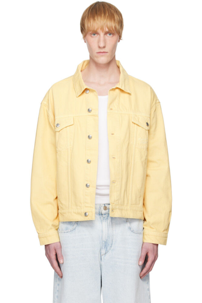 

Желтая джинсовая куртка Trucker Maison Kitsuné