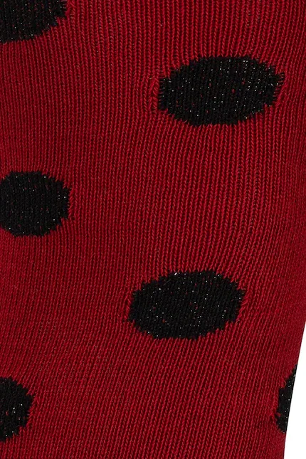 Колготки детские с жаккардовым узором 2 Pack Ladybug Jacquard Tights Konges Sløjd, красный — фото 3