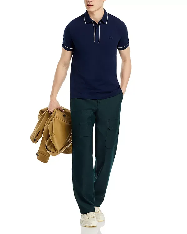Рубашка-Поло с коротким рукавом и отделкой Lacoste, Navy — фото 2