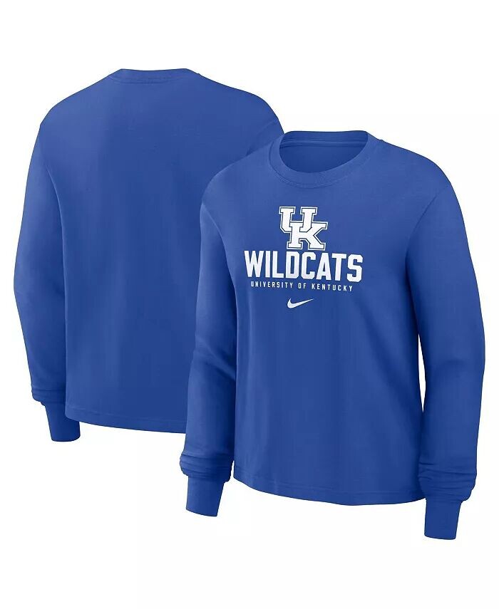 

Женская футболка свободного кроя с длинными рукавами Royal Kentucky Wildcats Primetime University Nike, синий