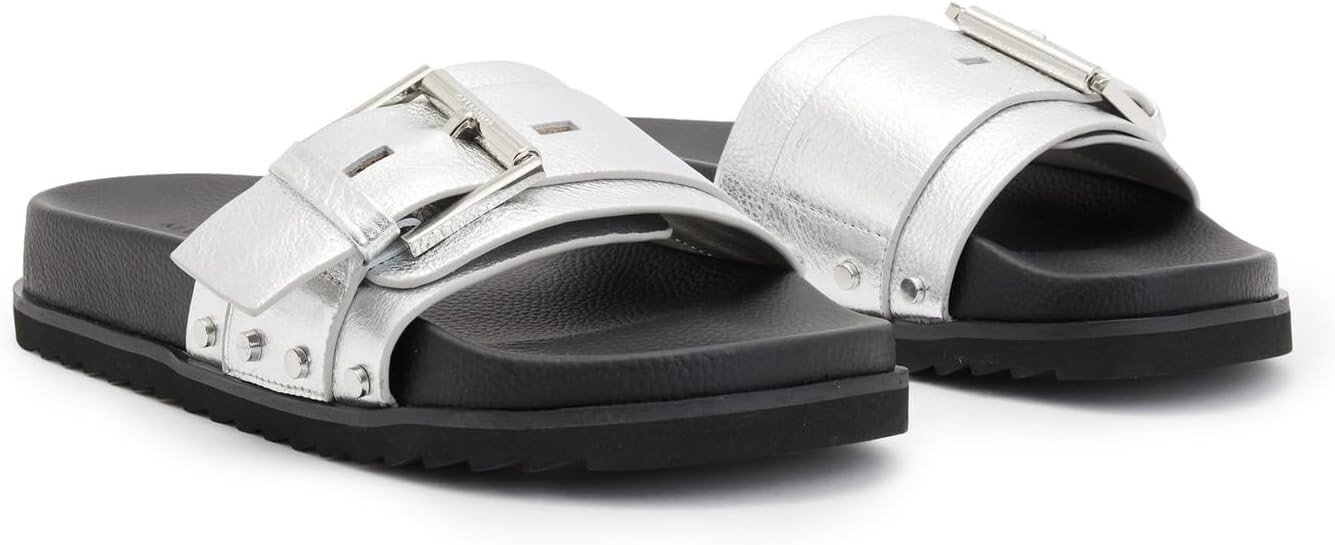 

Сандалии AllSaints Ellie Stud Slider, серебряный