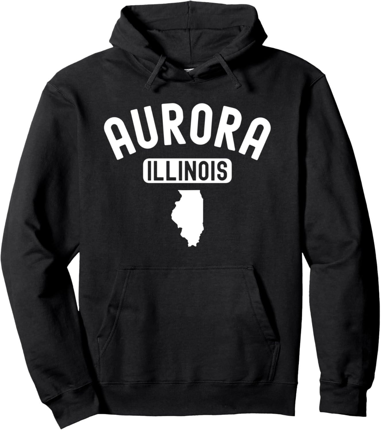 

Худи Aurora Illinois Retro Chicago Retro Peoria Springfield 630 Retro Illinois Tees, черный