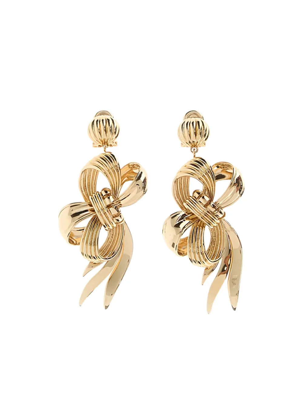 

Серьги в форме банта MIU MIU, золотой