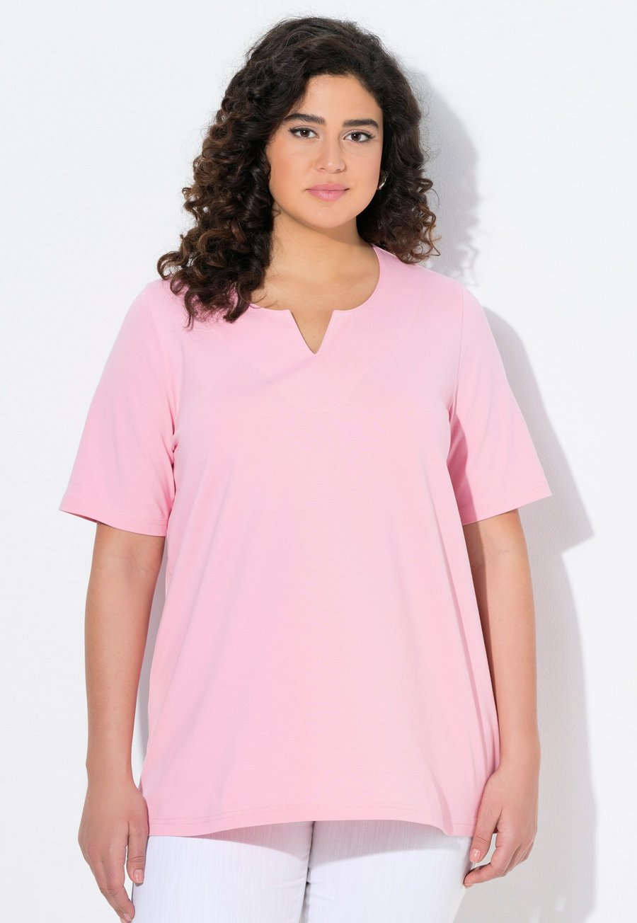 

Футболка Ulla Popken A-LINIE HALBARM, Classic Pink/Pink, Розовый, Футболка Ulla Popken A-LINIE HALBARM, Classic Pink/Pink