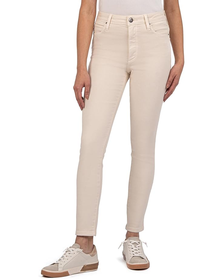 

Джинсы KUT from the Kloth Charlize High-Rise Cigarette Leg With Regular Hem In Ecru, экрю