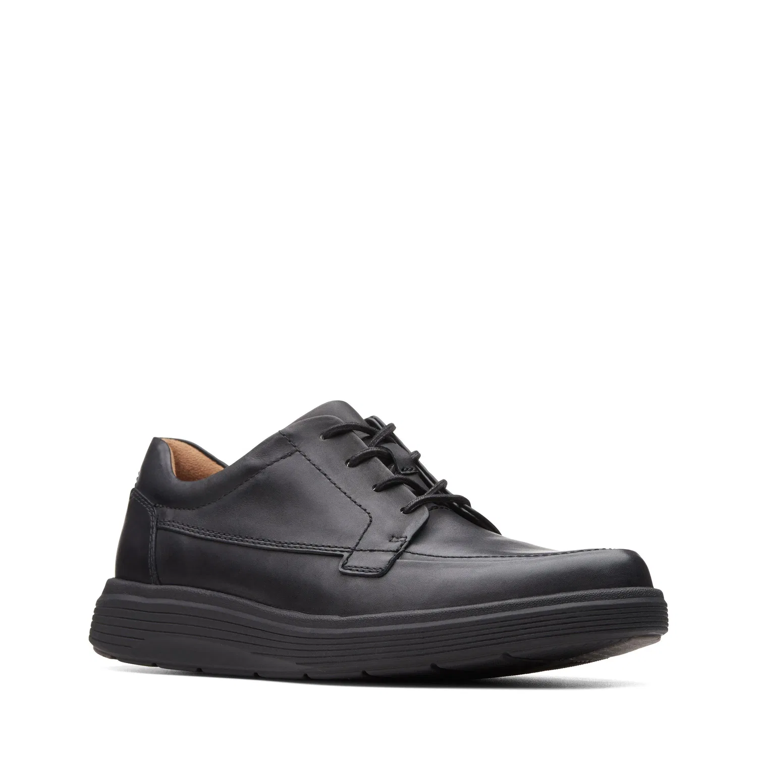 Дерби мужские из черной кожи Clarks, черный — фото 3