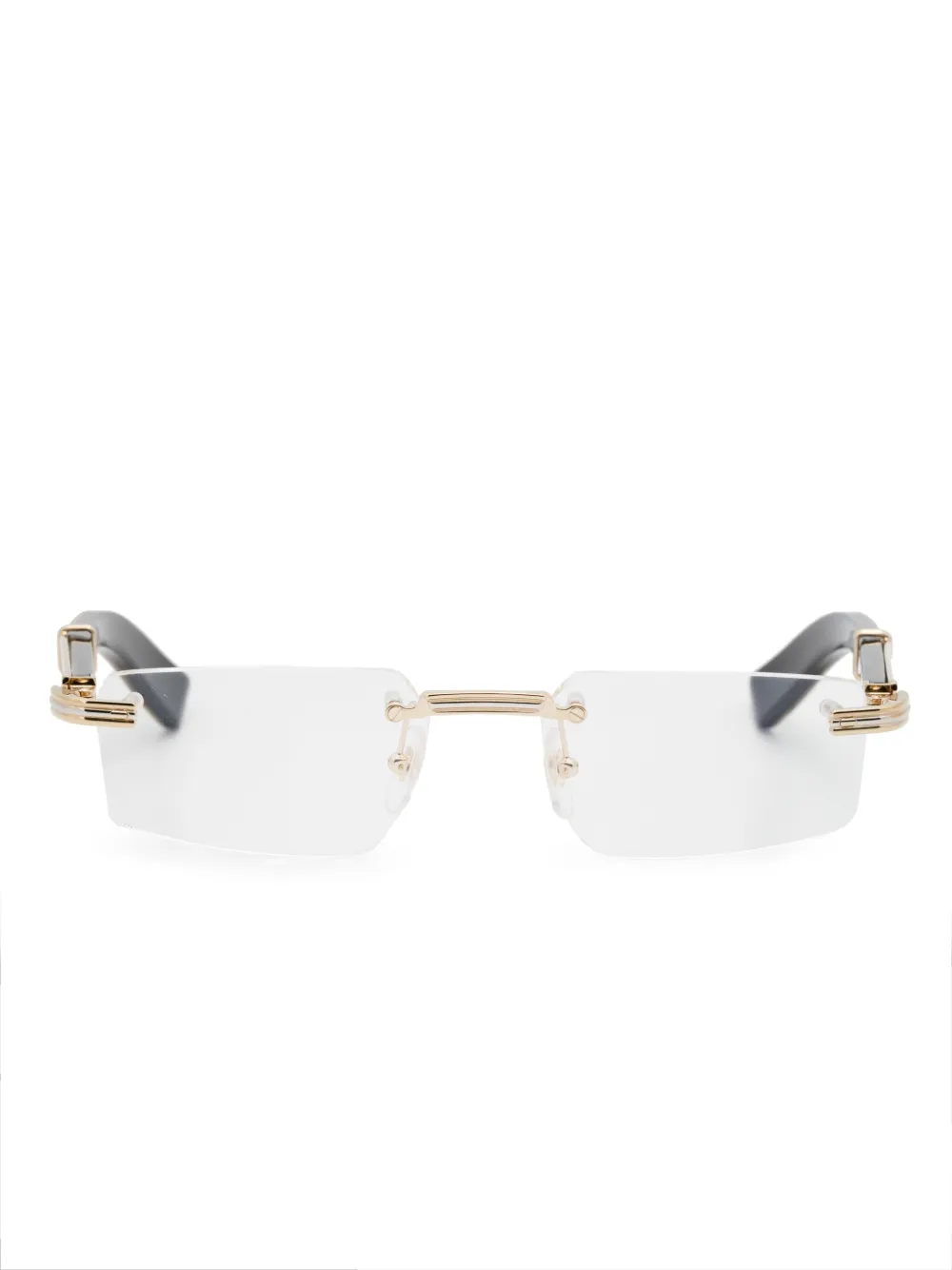 

Очки в безободковой оправе Cartier Eyewear, серый