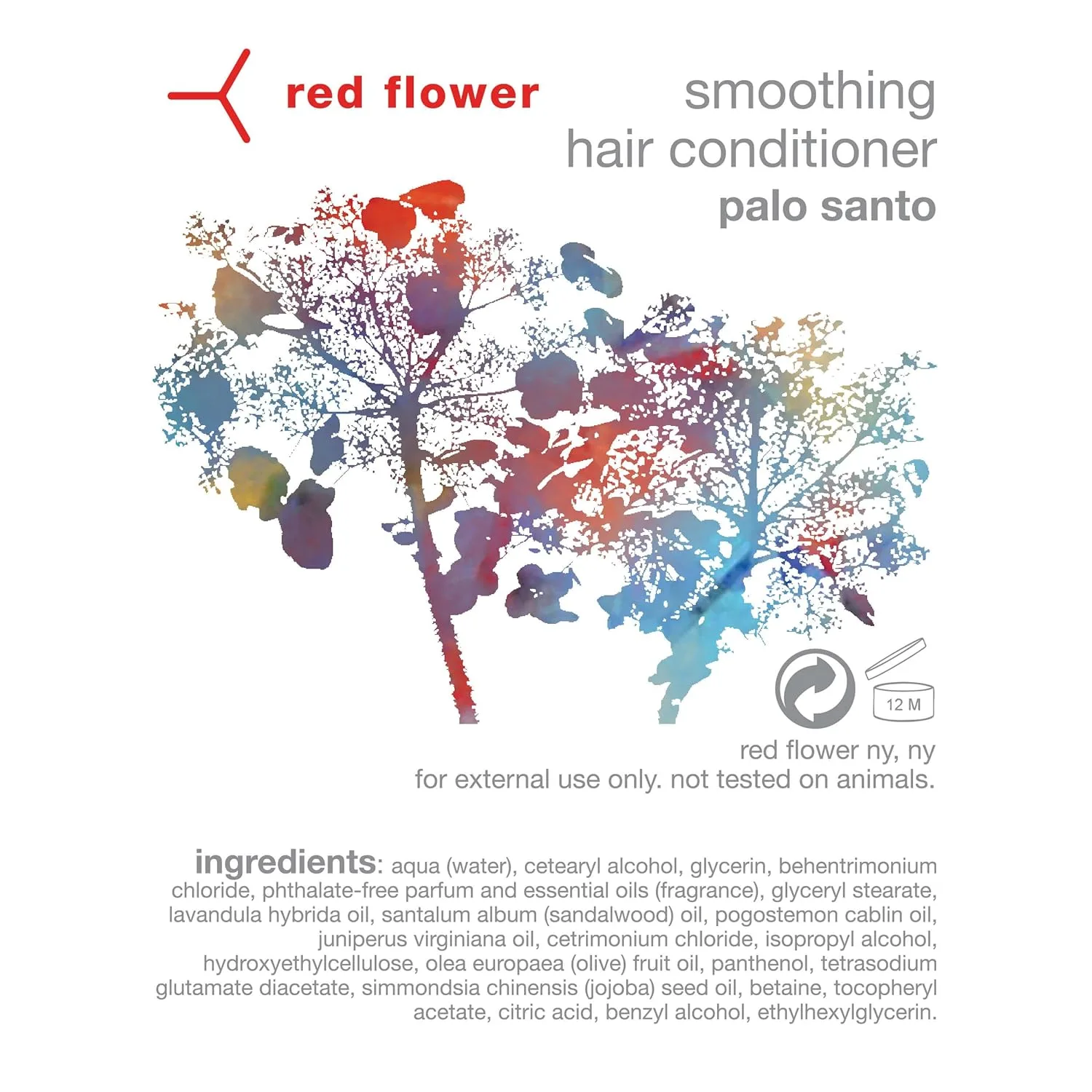 Кондиционер для волос Red Flower Palo Santo с витаминами для увлажнения и контроля пушистости, для всех типов волос, веганский, без сульфатов, 283 г, red — фото 2