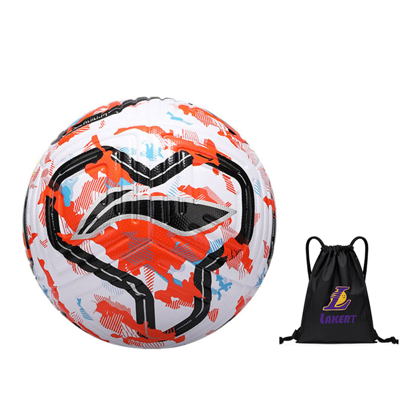 

LINING Размер 5 футбольный мяч TPU бесшовный термосклеивание Unisex белый оранжевый синий