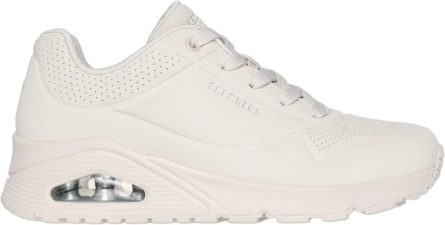 Женские кроссовки Skechers UNO Stand On Air, Off White Durabuck Mesh — фото 3