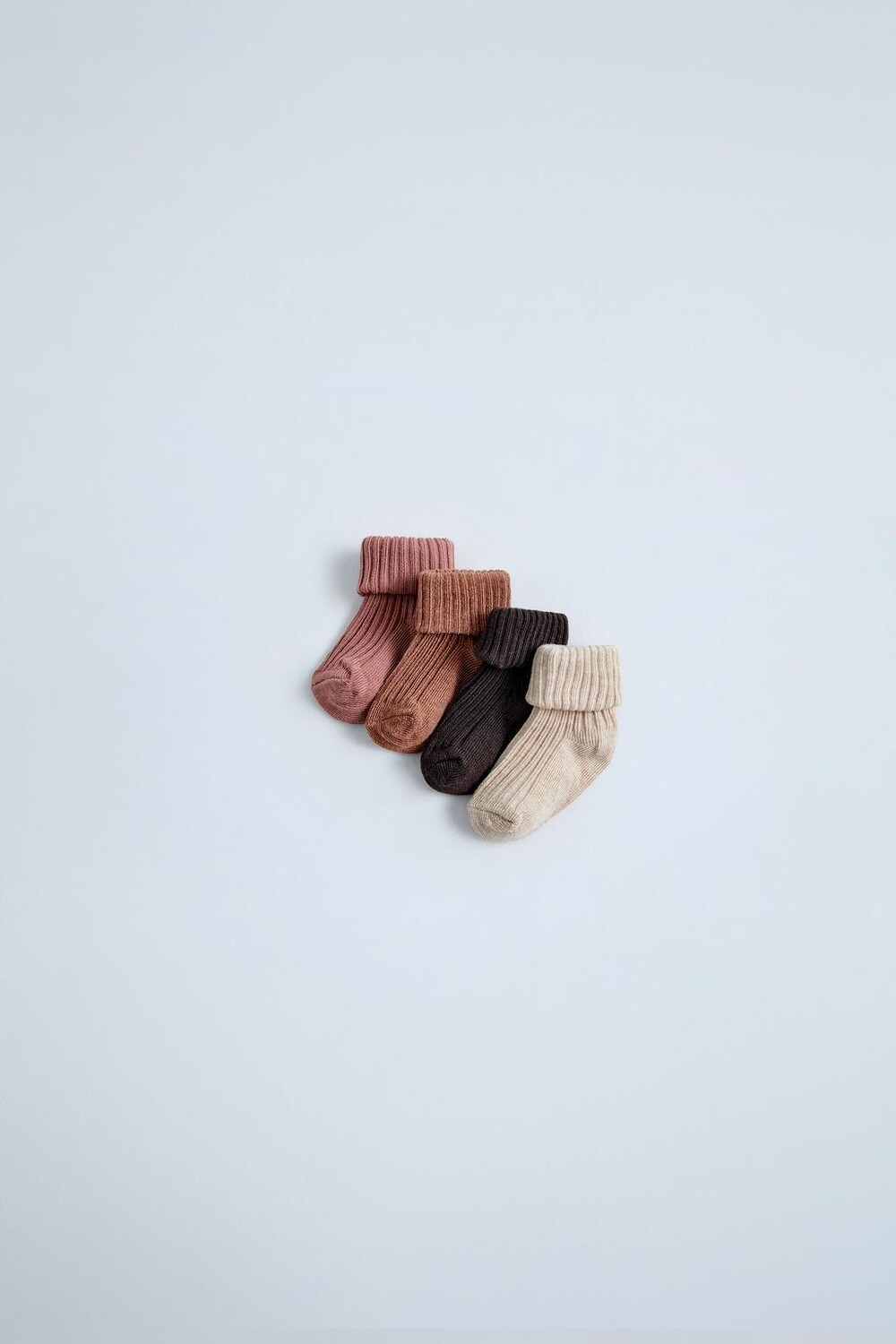 

Упаковка из 4 цветных носков ZARA, цвет brick