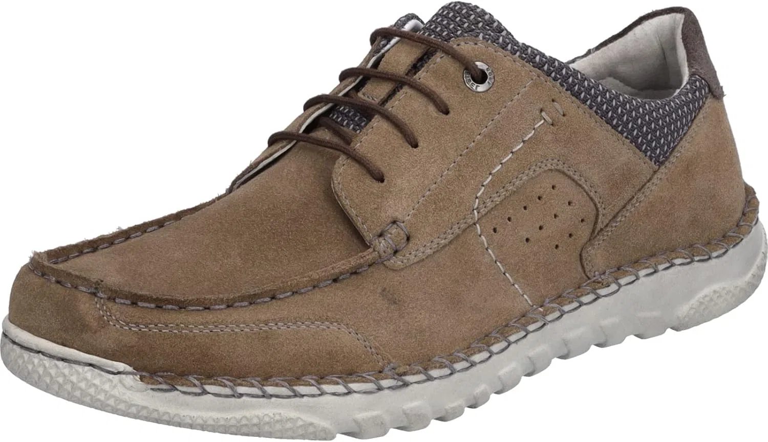 Удобные мужские туфли Josef Seibel Wilson 10, ширина H (широкая), сменная стелька, Beige Taupe Combi