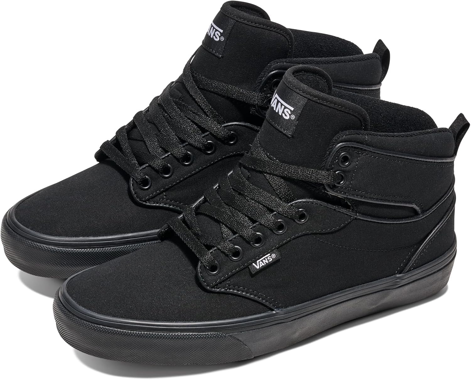 Vans мужские высокие кроссовки из канваса, Black/Black — фото 2