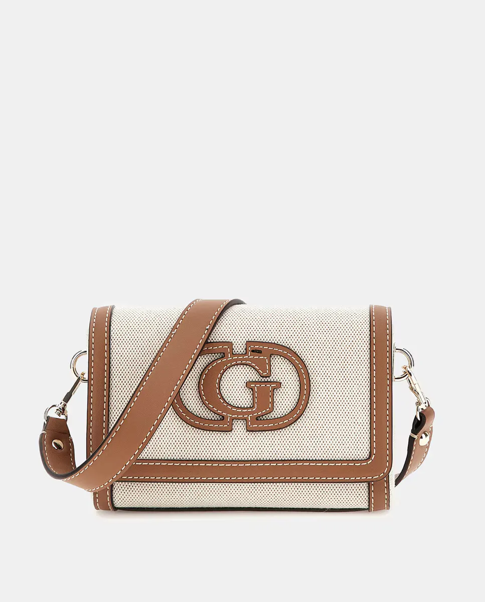 

Холщовая сумка через плечо Guess, кремовый