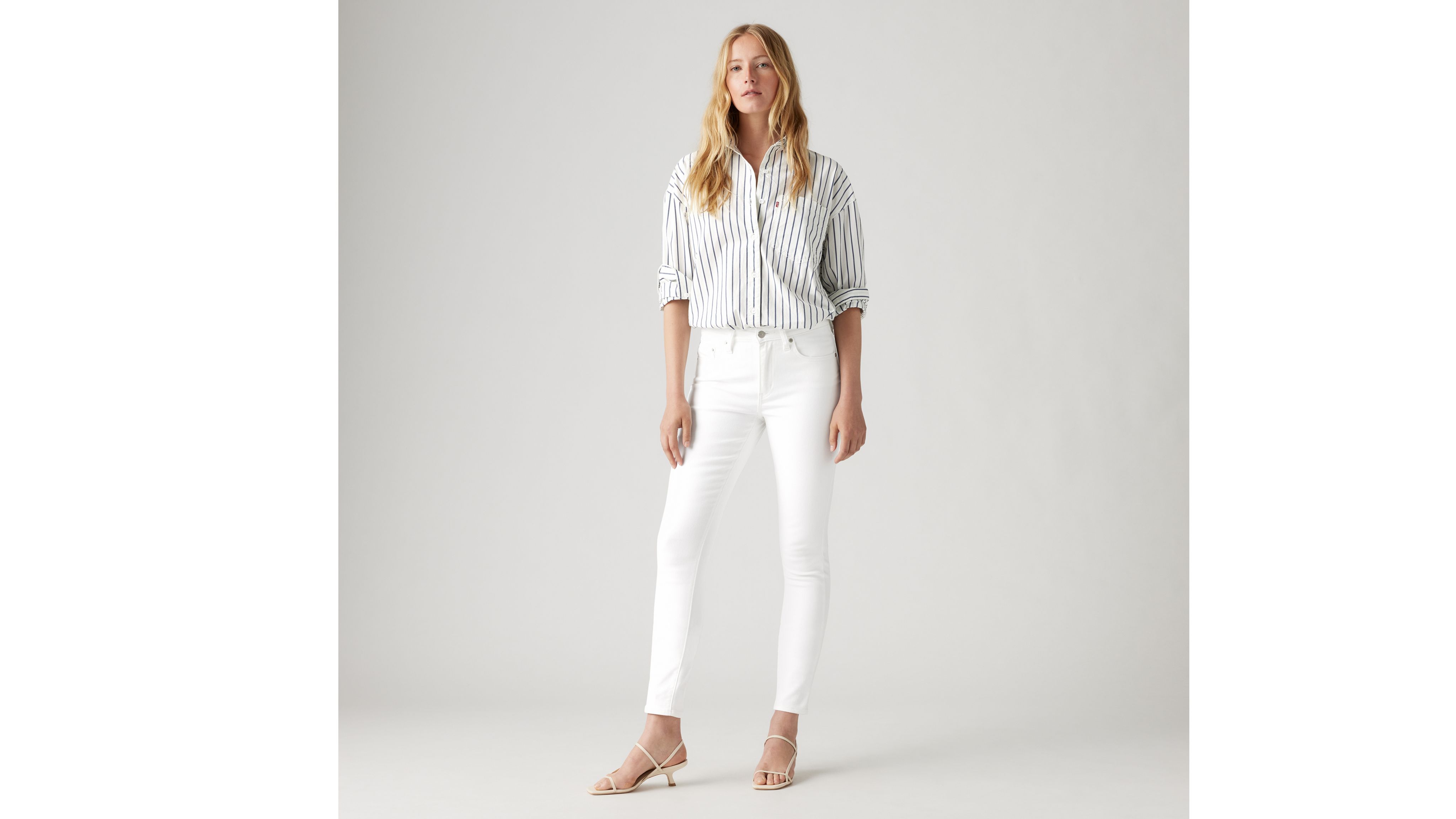 

721 Узкие женские джинсы с высокой посадкой Levi's, цвет Soft Clean White