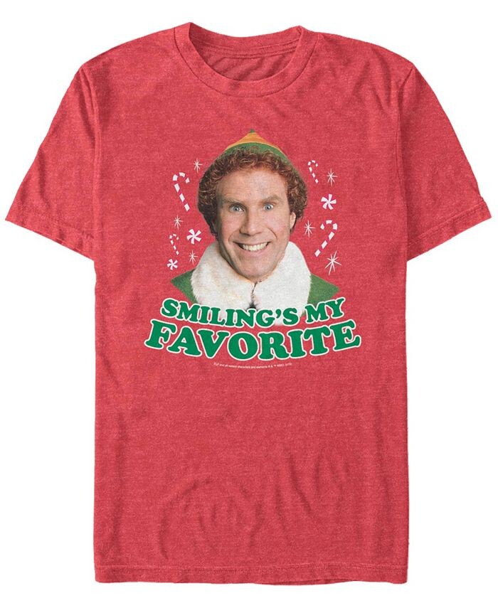 

Мужская футболка с коротким рукавом Elf Buddy Smiles Fifth Sun, красный