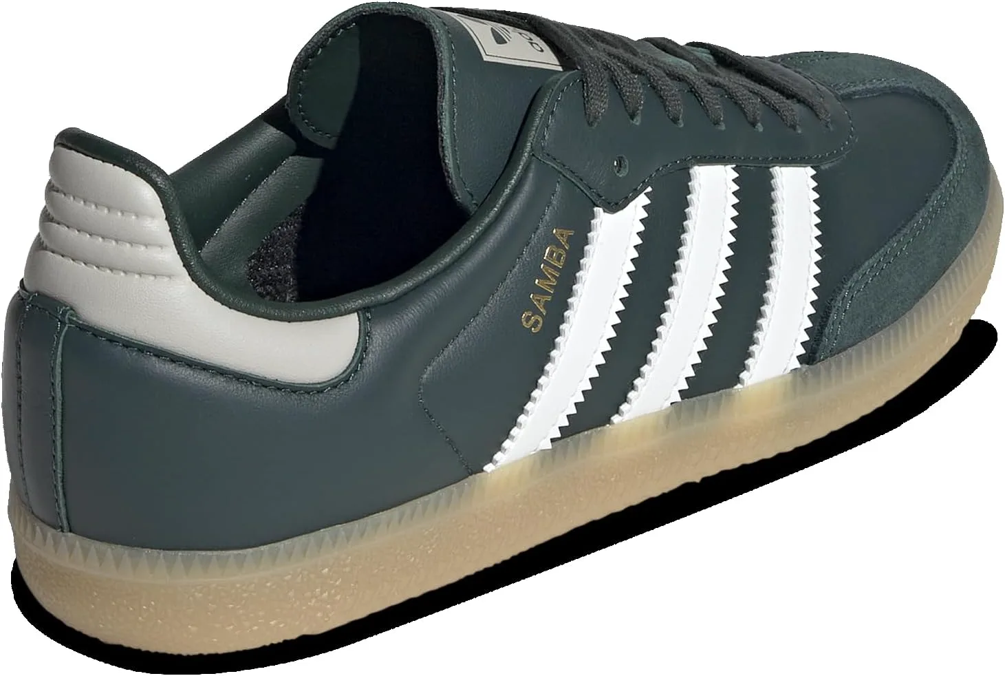 Кроссовки Adidas Samba OG для старших детей, белый/зеленый/серый — фото 3
