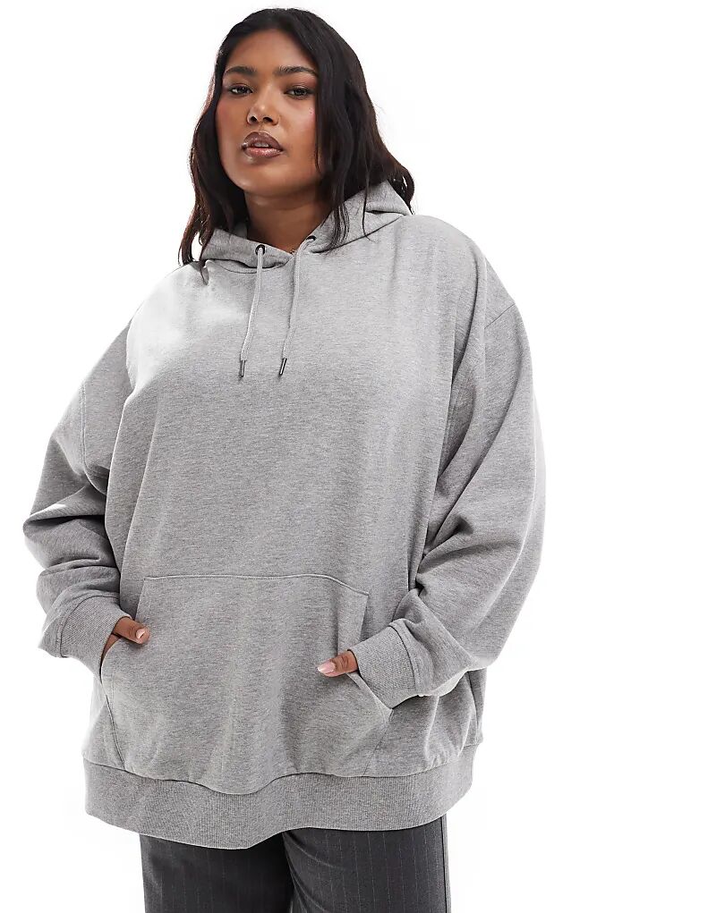 

Толстовка oversize серого меланжевого цвета ASOS
