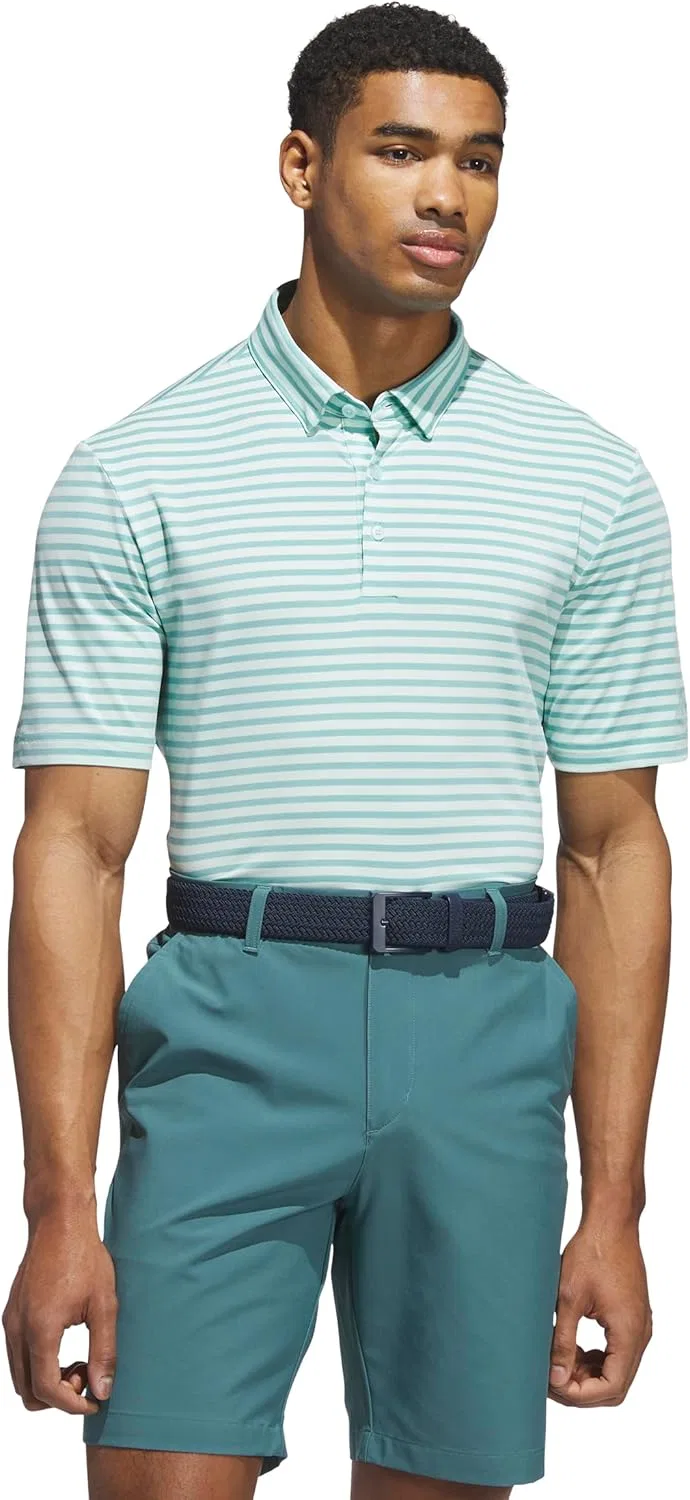 Футболка-поло Adidas Golf Men's Ultimate365 Stripe, мятный — фото 2