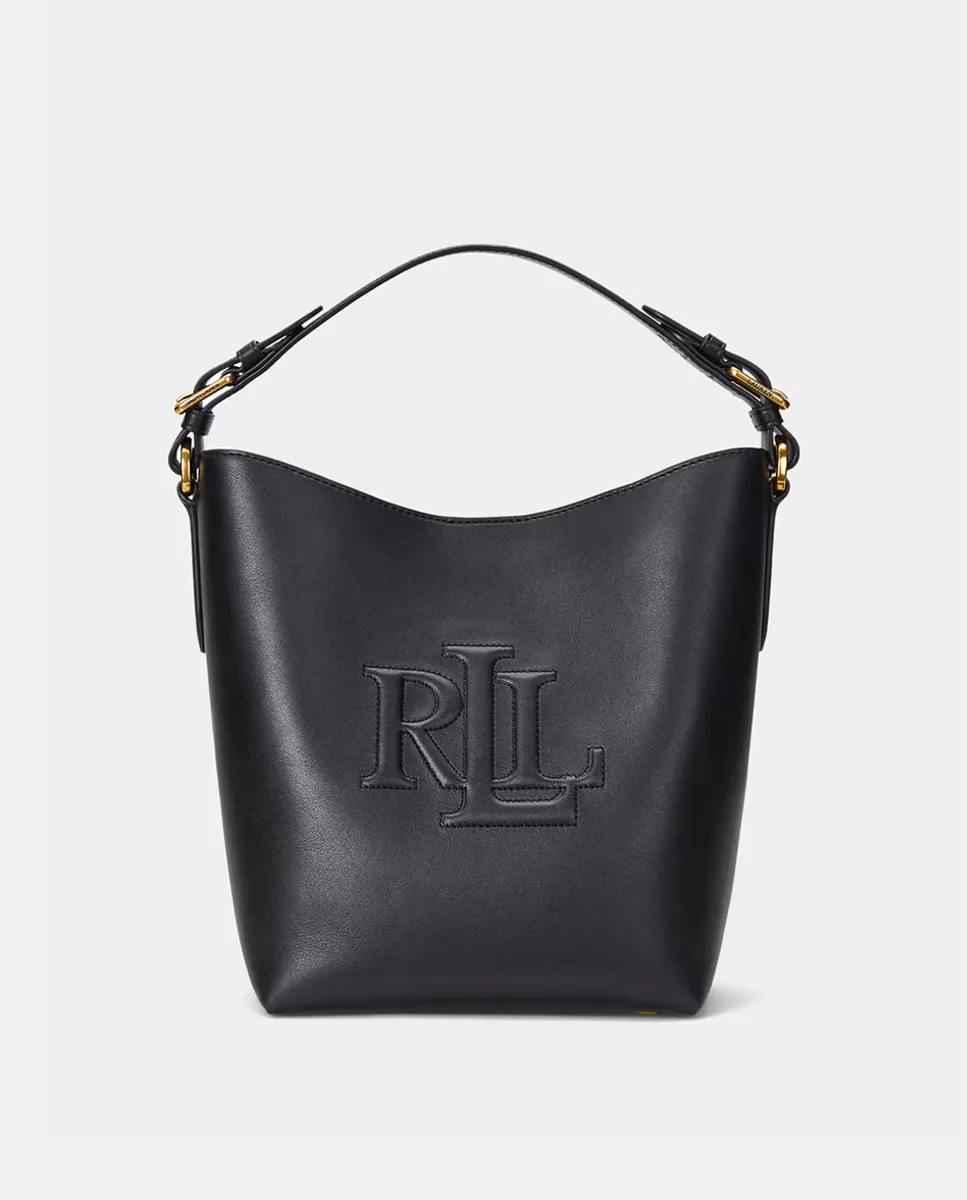

Кожаная сумка-ведро Witley среднего размера Lauren Ralph Lauren, черный