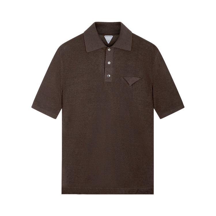 

Рубашка Bottega Veneta Slim Fit Polo Shirt 'Dark Brown Melange', коричневый