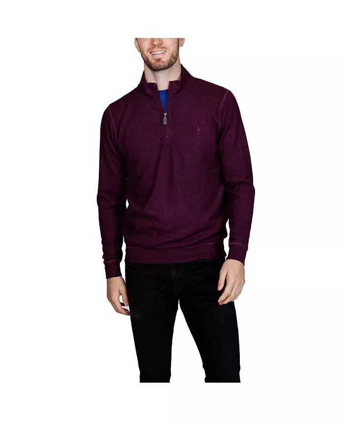 

Уютный вязаный свитер с молнией на четверть Tailorbyrd, красный