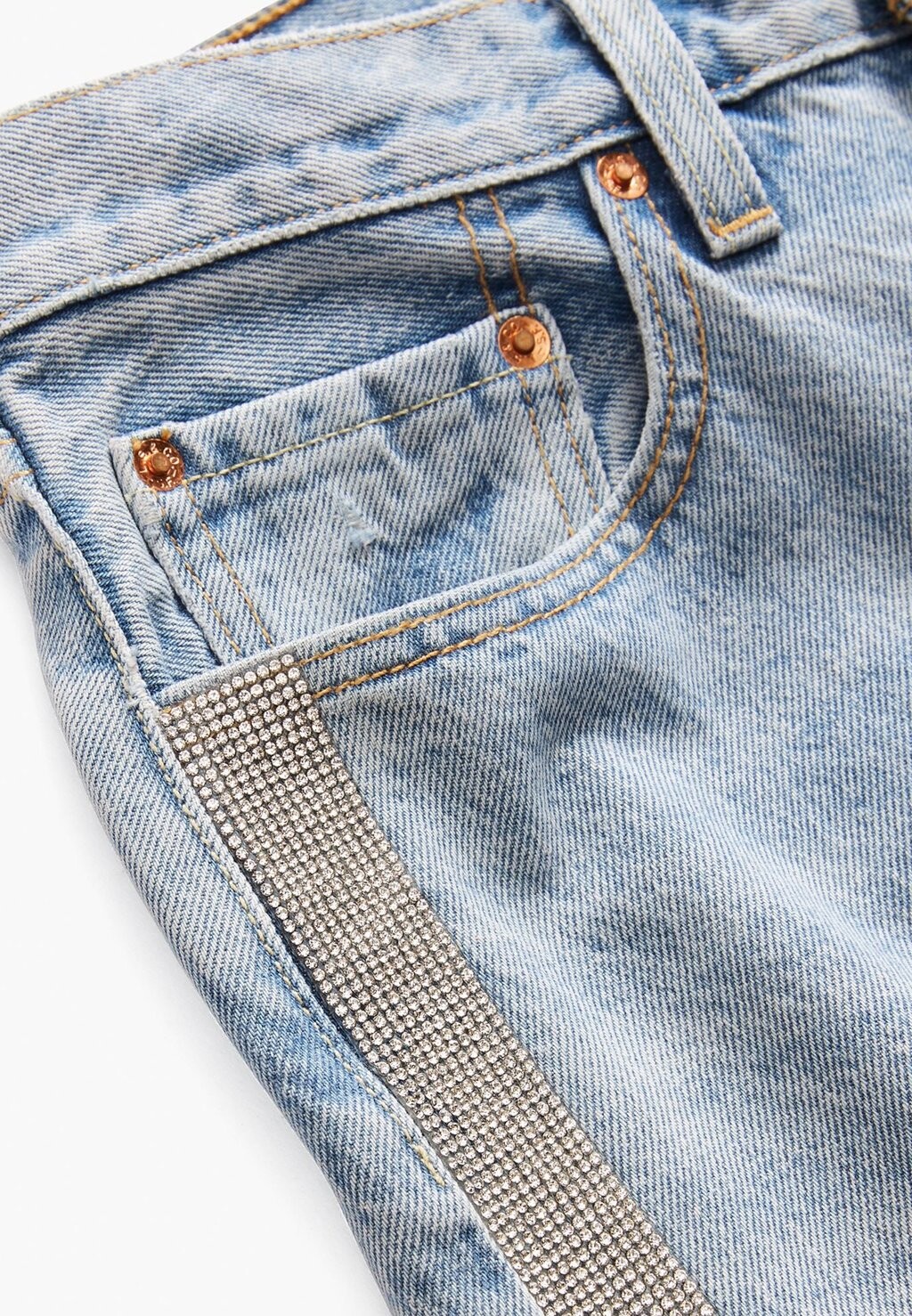 

Джинсы прямого кроя 501® CROP Levi's®, светло-голубой деним
