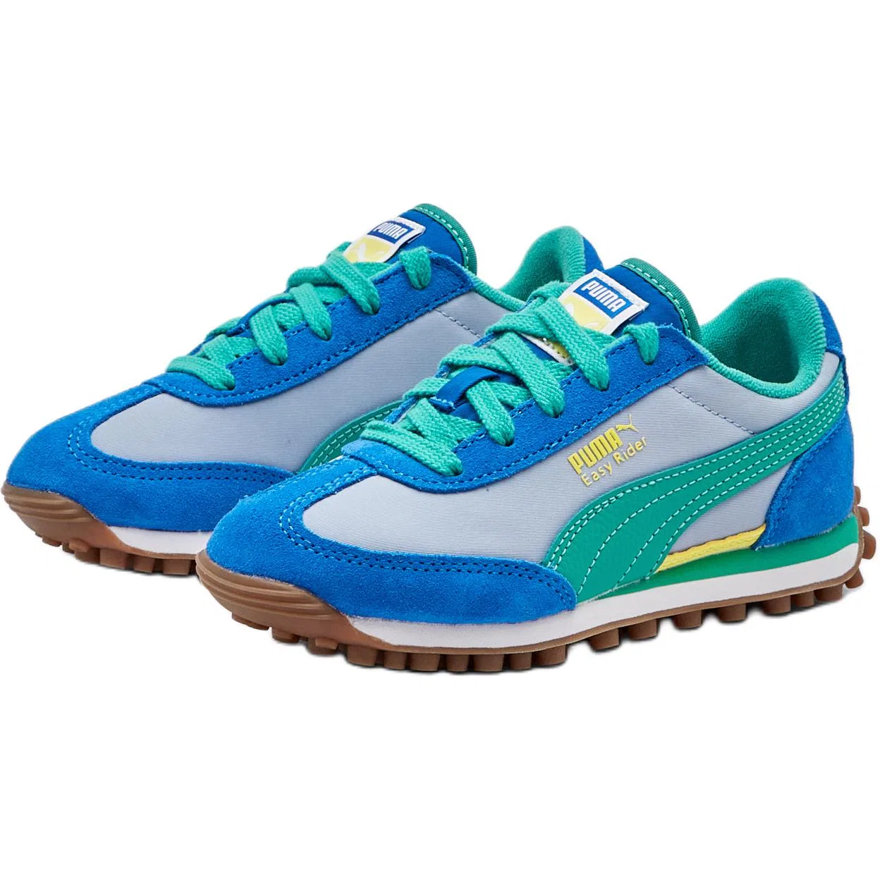 Кроссовки детские повседневные PUMA Blue Green Multicolor — фото 3