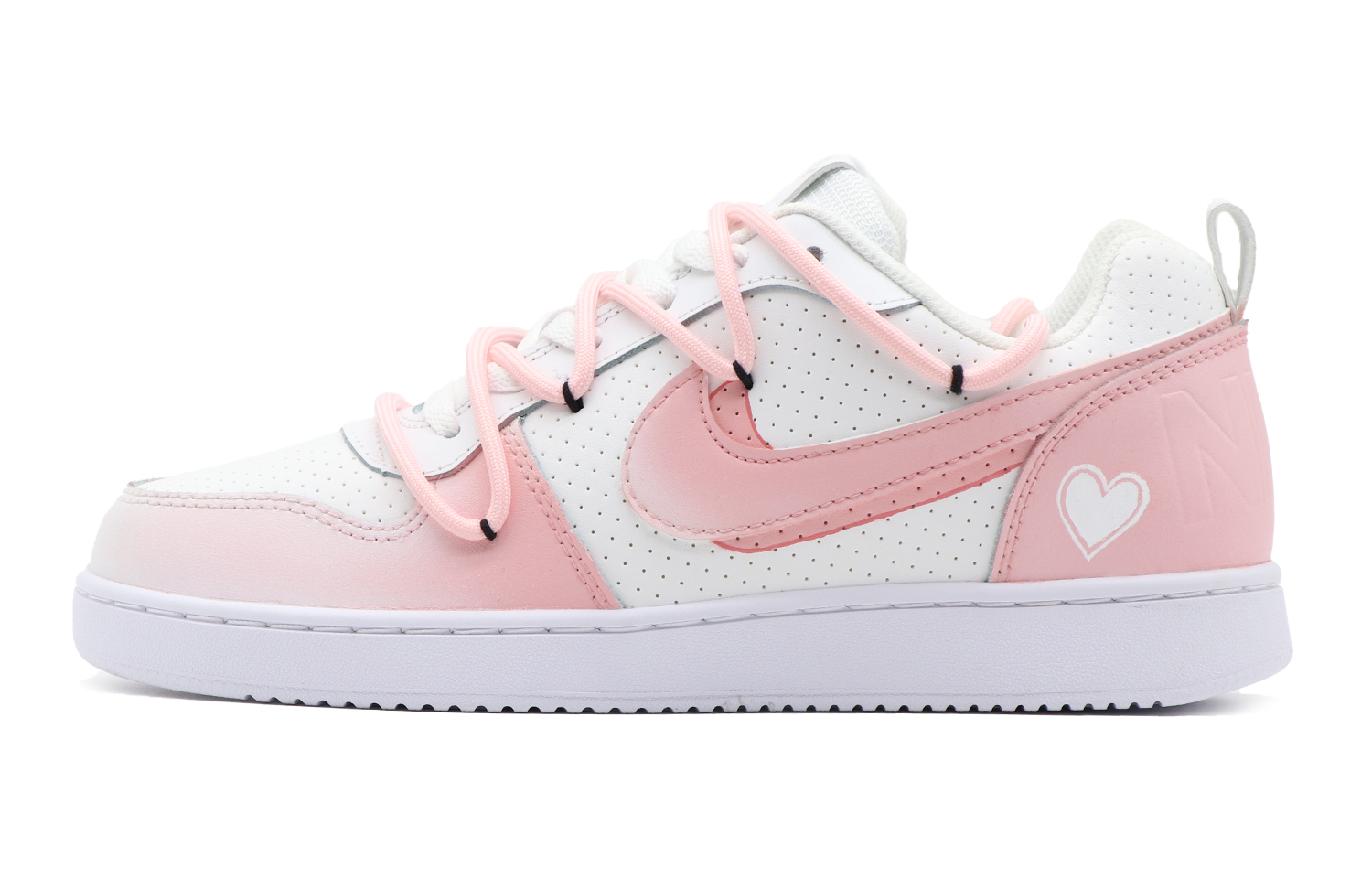 

Кроссовки Nike Court Borough Skateboard Shoes Women's Low-Top Pink White, розовый