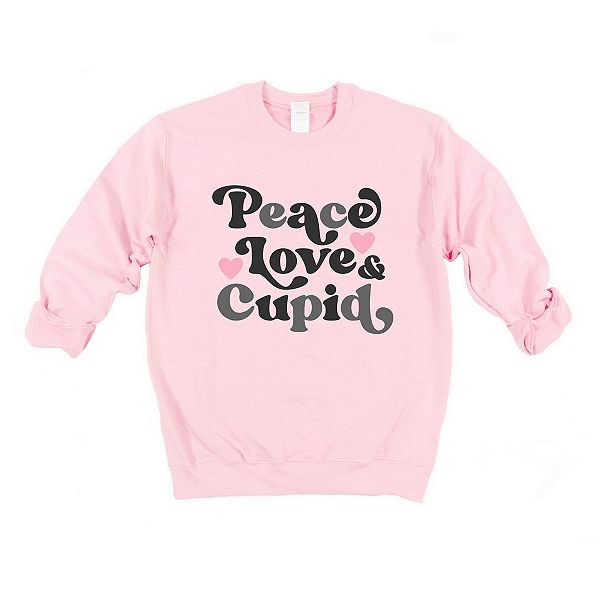 

Свитшот Peace love and cupid Simply Sage Market, Light Pink, Зеленый, Свитшот Peace love and cupid Simply Sage Market, Light Pink