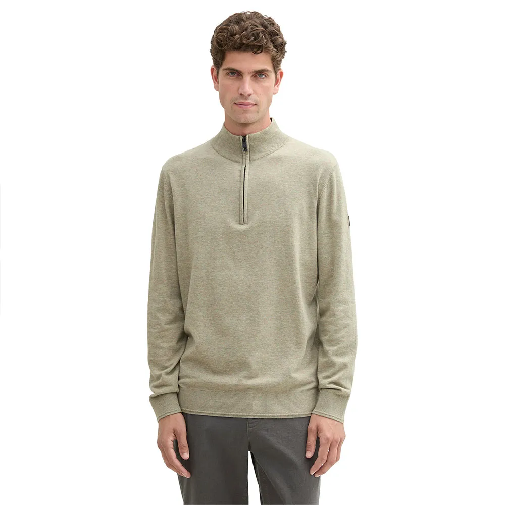

Свитер Tom Tailor Light Cosy Knit Troyer half zip, зеленый