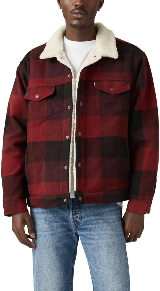 

Мужская куртка Levi's Relaxed Fit Trucker, (New) Laredo Plaid Decadent Chocolate (Non Stretch)