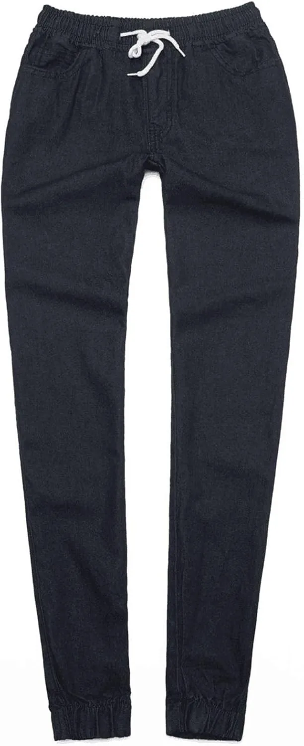 

FZYLQY женские джинсы-джоггеры на резинке с высокой талией и карманом