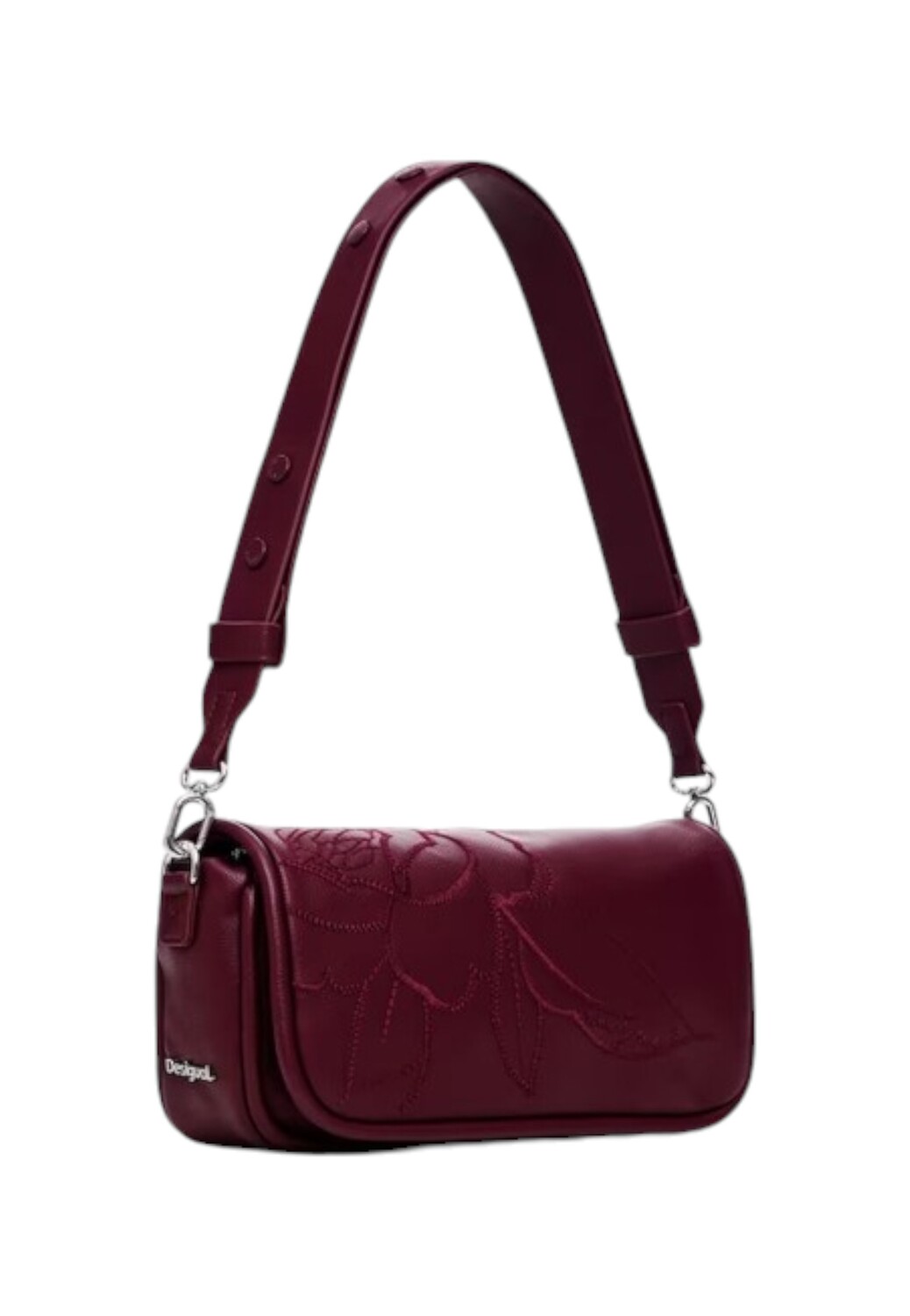 

Сумка Desigual с вышивкой, бордовый