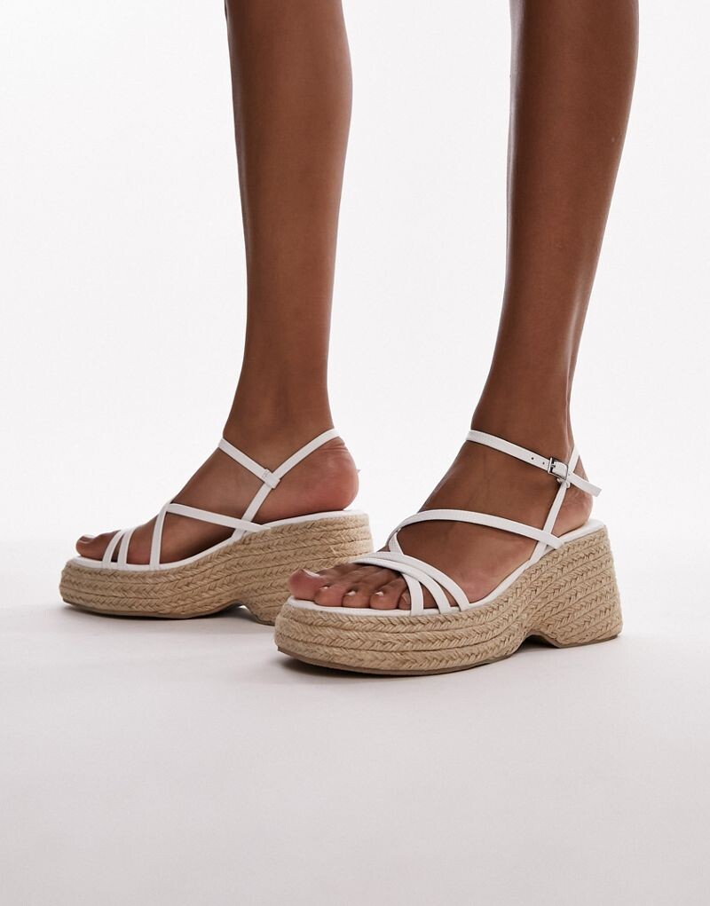

Topshop – Jess – Белые эспадрильи на танкетке