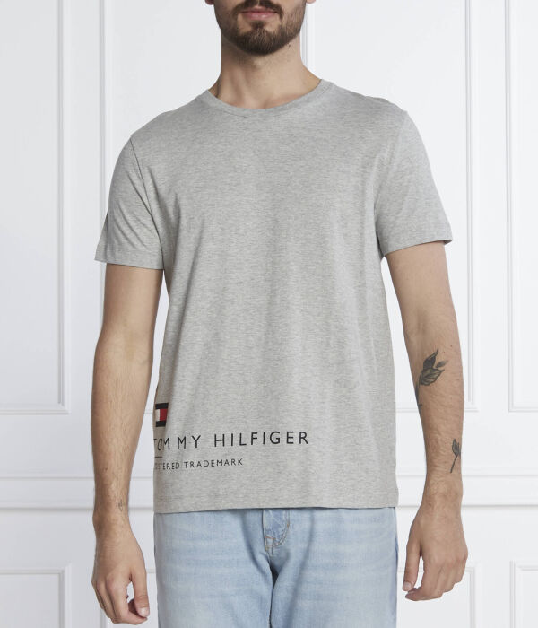 

Футболка мужская Tommy Hilfiger с логотипом бренда, серый