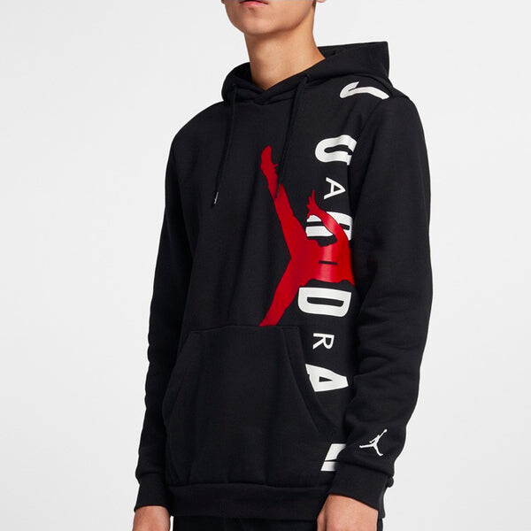 Толстовка Air Jordan Men's Long Sleeve Printed Fashion 'Black Red', черный — фото 3