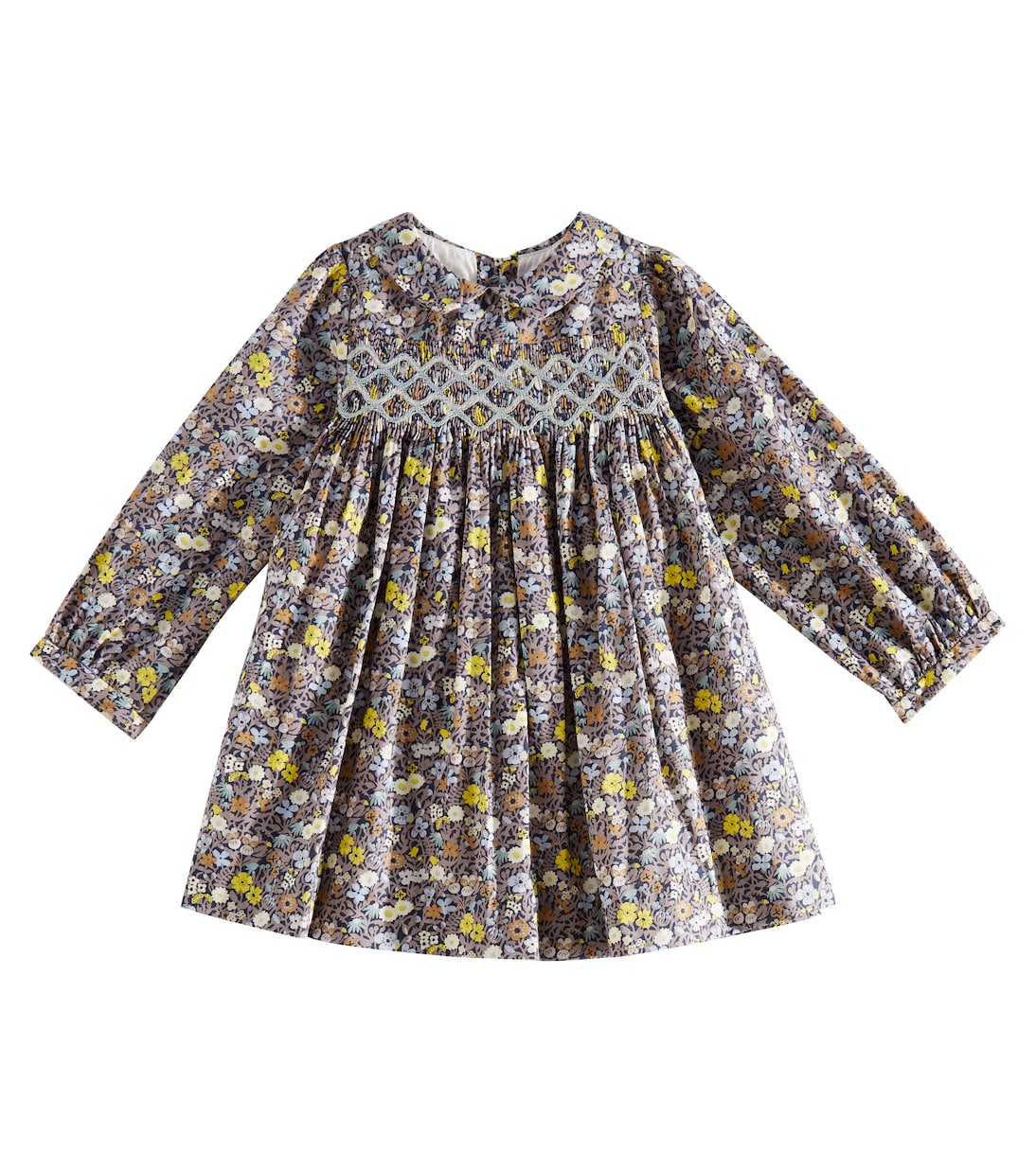 

Платье Baby Trinité из хлопка с цветочным принтом и сборками Bonpoint, Fl Gris Ardoise